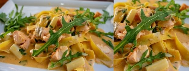 Tagliatelles au saumon frais