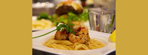 Pâtes aux crevettes à l’ail et persil