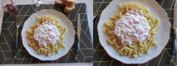 Pâtes au saumon et à la crème