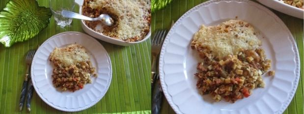 Gratin de Crozet bœuf et légumes