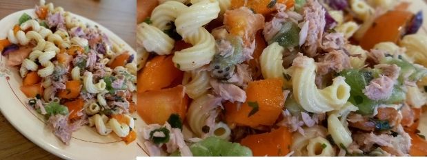 Salade de Pâtes haute en couleur