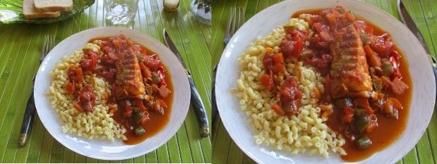 Mijoté de poivrons pour le cabillaud