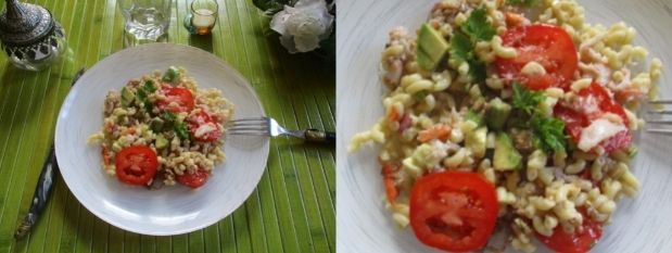 Salade avocat crabe tomate