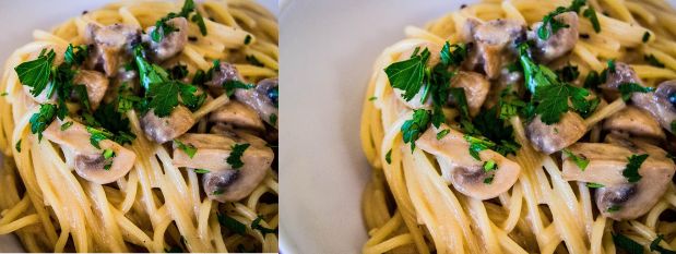 Pâtes aux champignons