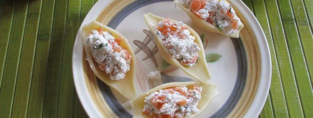 Conchiglioni saumon chèvre