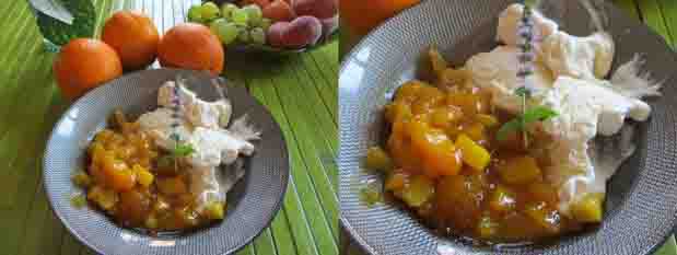 Mangue et caramel à l'orange