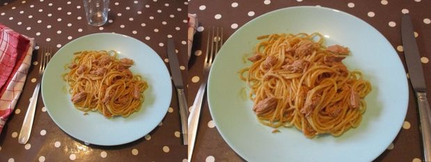 Pâtes au thon et paprika