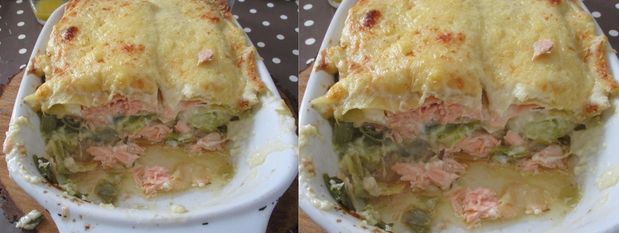 Lasagnes saumon et poireaux
