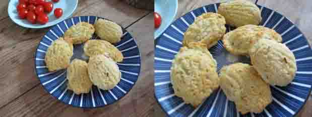 Des madeleines oignons et lardons