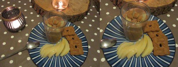 Mousse chocolat poires et spéculos