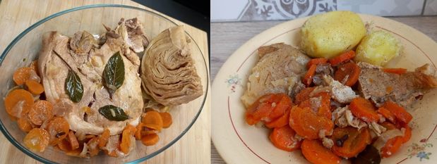 Rouelle de porc au chou