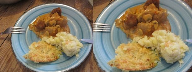 Sauté de veau sauce champignon et chorizo