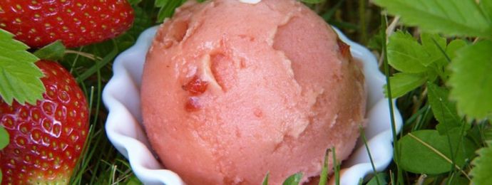 Crème glacée à la fraise